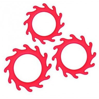 Набор из 3 красных эрекционных колец Renegade Gears, фото