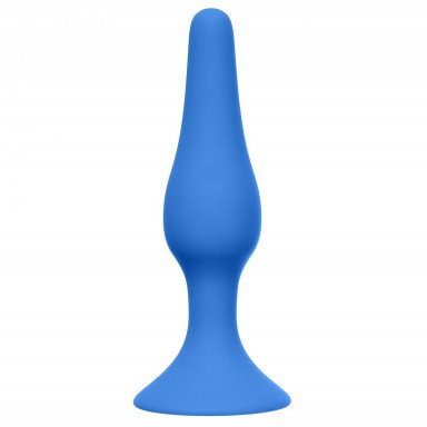 Синяя анальная пробка Slim Anal Plug XL - 15,5 см., фото