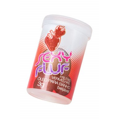 Масло для ванны и массажа INTT SEXY FLUF с ароматом клубники - 2 капсулы (3 гр.), фото