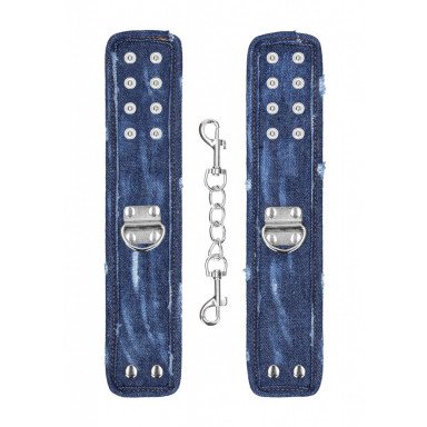 Синие джинсовые наручники Roughend Denim Style фото 2