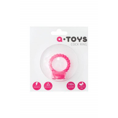 Розовое виброкольцо на пенис A-toys из силикона фото 3
