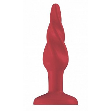 Красная анальная пробка Butt Рlug Rounded 3 Inch - 7,6 см., фото