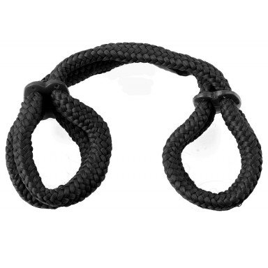 Черные верёвочные оковы на руки или ноги Silk Rope Love Cuffs, фото