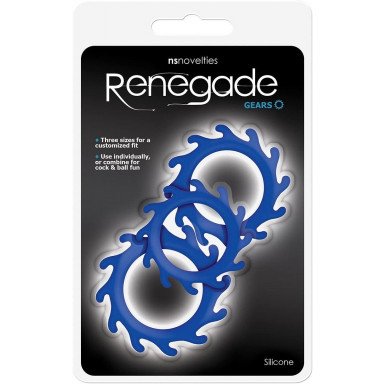 Набор из 3 синих эрекционных колец Renegade Gears фото 2