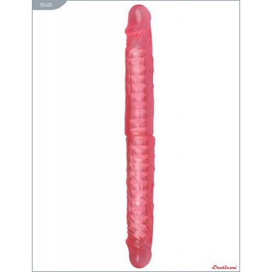 Розовый фаллоимитатор с хребтом - 36 см. фото 4