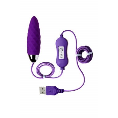 Фиолетовое узенькое виброяйцо с пультом управления A-Toys Cony, работающее от USB фото 2