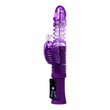 Фиолетовый вибратор-кролик на присоске - 23,5 см. фото 5