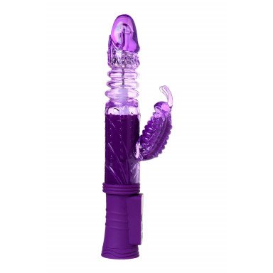 Фиолетовый вибратор-кролик на присоске - 23,5 см. фото 7