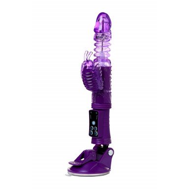 Фиолетовый вибратор-кролик на присоске - 23,5 см. фото 10