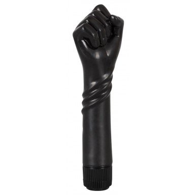 Чёрный вибратор-рука для фистинга The Black Fist Vibrator - 24 см., фото
