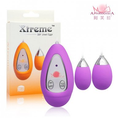 Фиолетовые виброяйца Xtreme 10F Dual Eggs фото 2