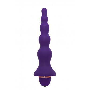 Фиолетовая анальная ёлочка с вибрацией - 20 см., фото