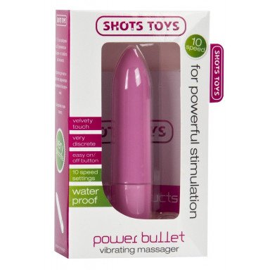 Розовая удлинённая вибропуля Power Bullet Pink - 8,3 см. фото 2