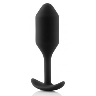 Чёрная пробка для ношения B-vibe Snug Plug 2 - 11,4 см. фото 5