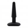 Черная анальная втулка Silicone Butt Plug 4 - 11 см., фото