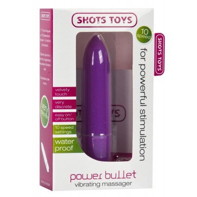 Фиолетовая удлинённая вибропуля Power Bullet Purple - 8,3 см. фото 2
