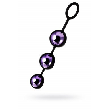 Фиолетово-черные тройные вагинальные шарики TOYFA A-toys фото 2