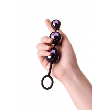 Фиолетово-черные тройные вагинальные шарики TOYFA A-toys фото 5