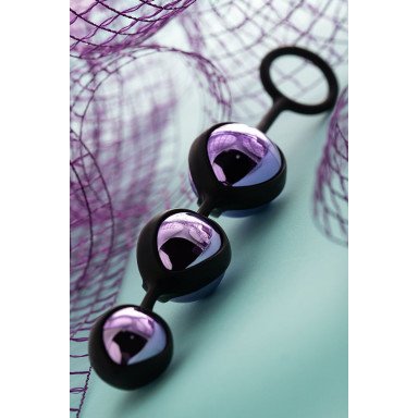 Фиолетово-черные тройные вагинальные шарики TOYFA A-toys фото 9