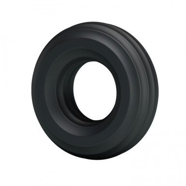 Чёрное широкое эрекционное кольцо, фото