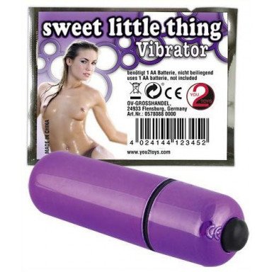 Фиолетовая вибропуля Sweet Little Thing - 7 см., фото