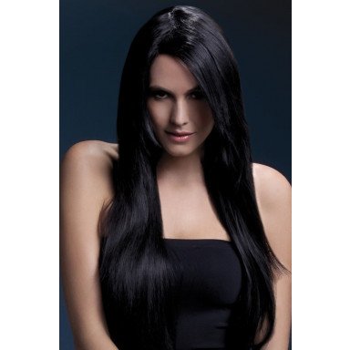 Темноволосый парик с косой чёлкой Amber, фото