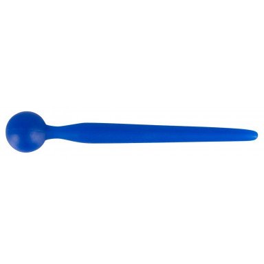 Синий уретральный стимулятор Penis Plug - 9,6 см. фото 3