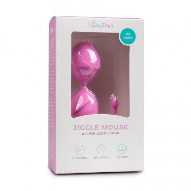 Розовые вагинальные шарики Jiggle Mouse фото 4