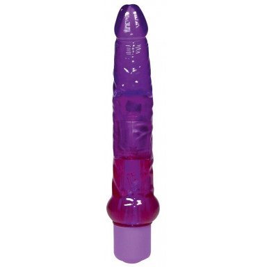 Фиолетовый гелевый анальный вибратор Jelly Anal - 17,5 см., фото