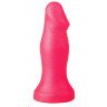 Розовый анальный фаллоимитатор с ограничительным основанием - 14 см., фото