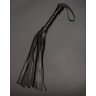 Чёрная кожаная плеть с 17 хвостами - 40 см., фото