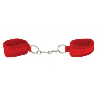 Красные наручники Velcro Cuffs Red, фото