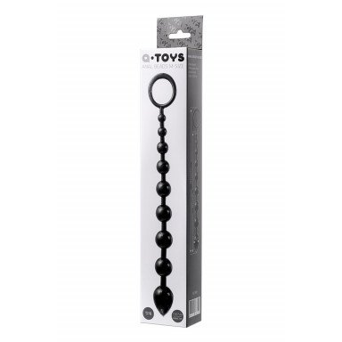 Черная анальная цепочка A-toys - 28,3 см. фото 3