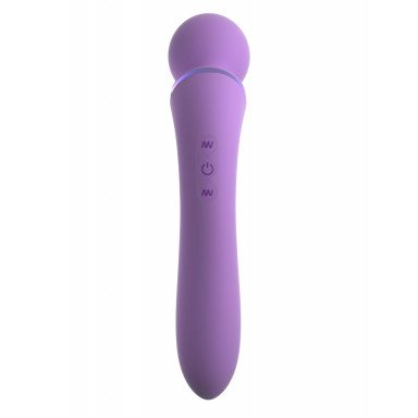 Фиолетовый двусторонний вибростимулятор Duo Wand Massage-Her - 19,6 см. фото 4