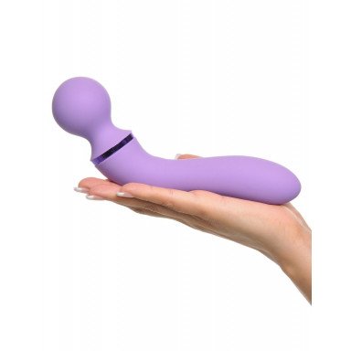 Фиолетовый двусторонний вибростимулятор Duo Wand Massage-Her - 19,6 см. фото 7