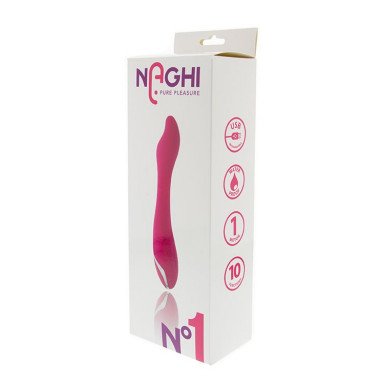 Розовый вибратор NAGHI NO.1 - 22 см. фото 2