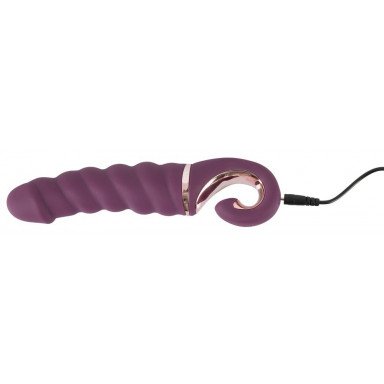 Фиолетовый вибратор Shaking Vibrator - 21 см. фото 3