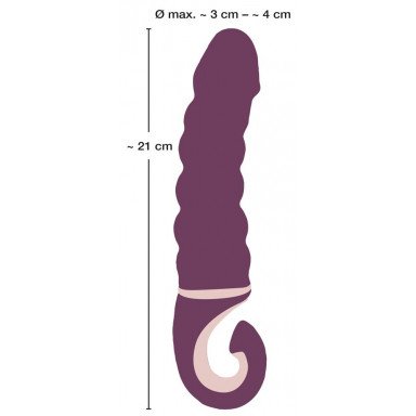Фиолетовый вибратор Shaking Vibrator - 21 см. фото 5