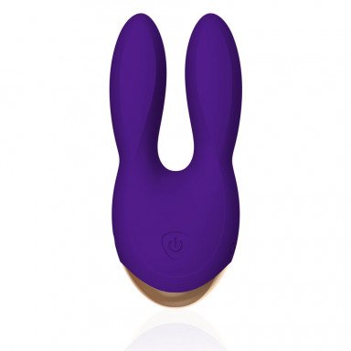 Фиолетовый вибратор с ушками Bunny Bliss - 11 см., фото