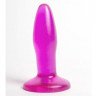 Фиолетовая анальная пробка с широким основанием - 10 см., фото