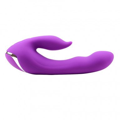 Фиолетовый вибратор-кролик Seduction - 19,5 см. фото 3