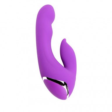 Фиолетовый вибратор-кролик Seduction - 19,5 см. фото 5