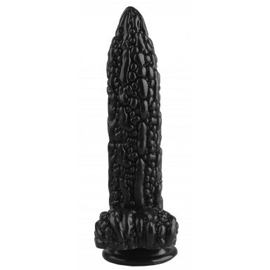 Черный фантазийный фаллоимитатор Дикая кукуруза - 21 см., фото