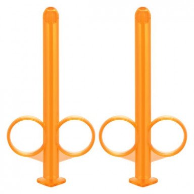 Набор из 2 оранжевых шприцов для введения лубриканта Lube Tube, фото