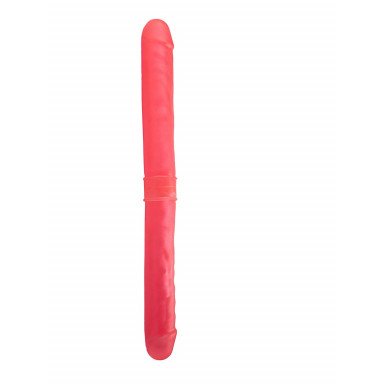 Розовый двусторонний гелевый фаллоимитатор - 44 см. фото 2