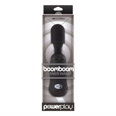 Чёрный вибромассажёр для эрогенных зон BoomBoom Power Wand - 18 см. фото 2