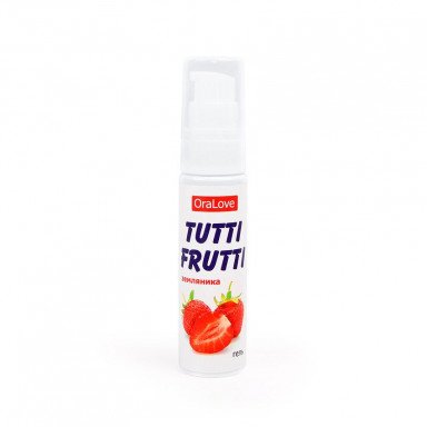Гель-смазка Tutti-frutti с земляничным вкусом - 30 гр., фото