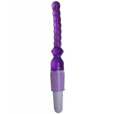 Фиолетовый гелевый анальный вибратор - 25 см., фото