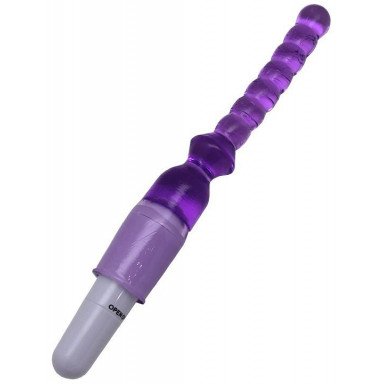 Фиолетовый гелевый анальный вибратор - 25 см. фото 2
