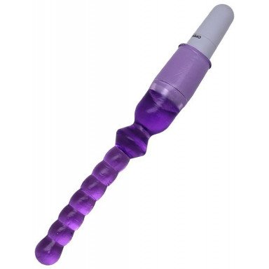Фиолетовый гелевый анальный вибратор - 25 см. фото 3